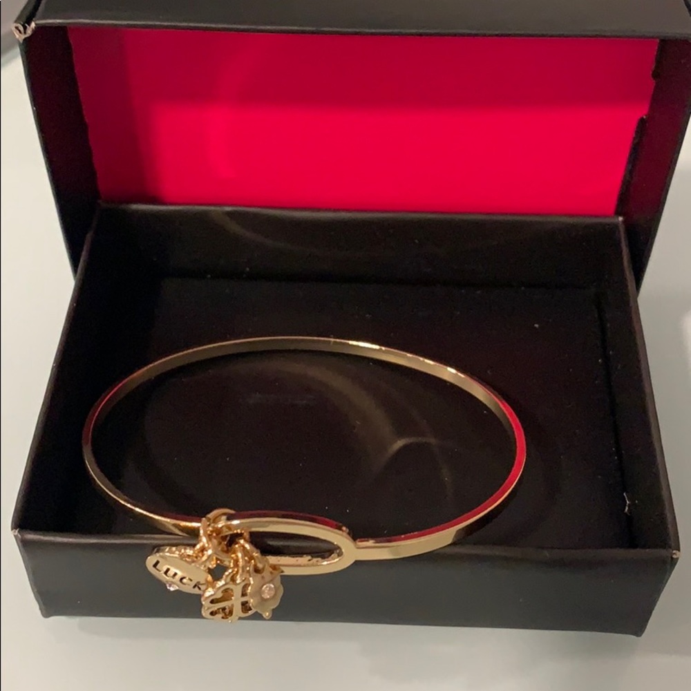 Mini charms Luck bracelet gold tone